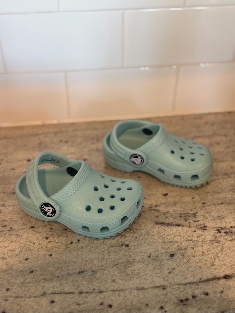CROCS Kids' Classic Clog in Light Aqua